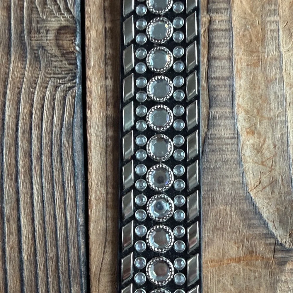 Elegant Black Western Style Rhinestone Belt XXL